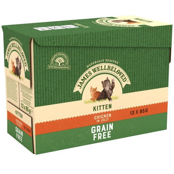 James Wellbeloved Kitten Grain Free Chicken in Jelly Pouches 85g