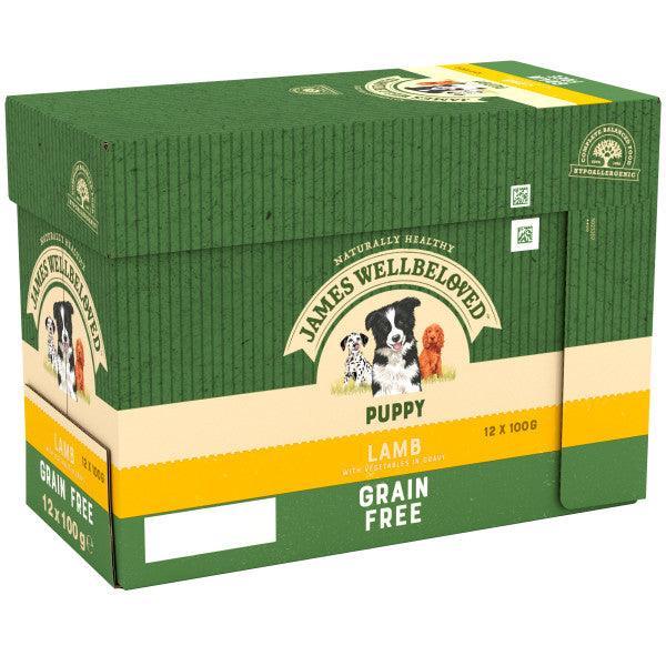 James Wellbeloved Puppy Grain Free Lamb Grvy Pch 12x100g