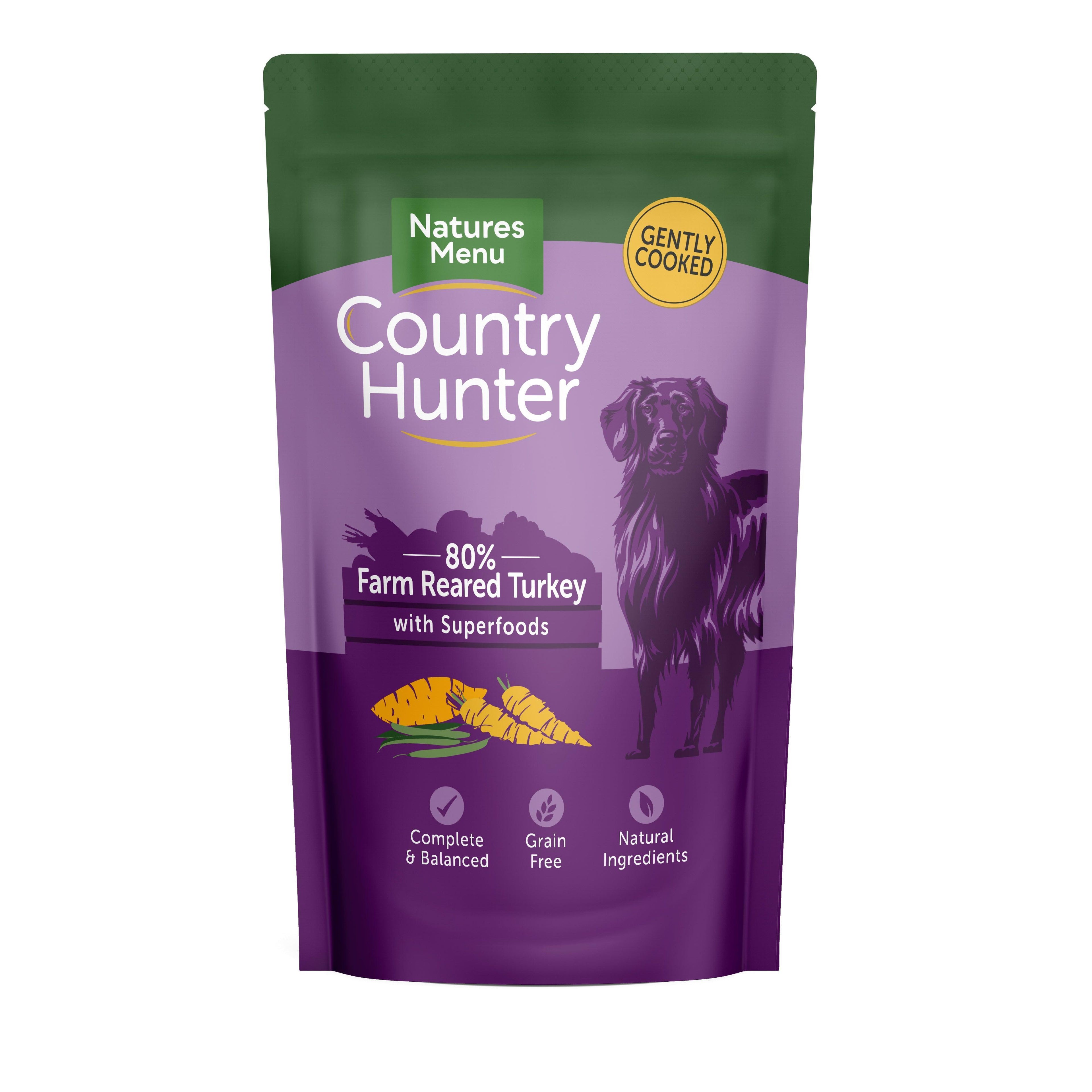 Natures Menu Country Hunter Dog Pouch Turkey 150g