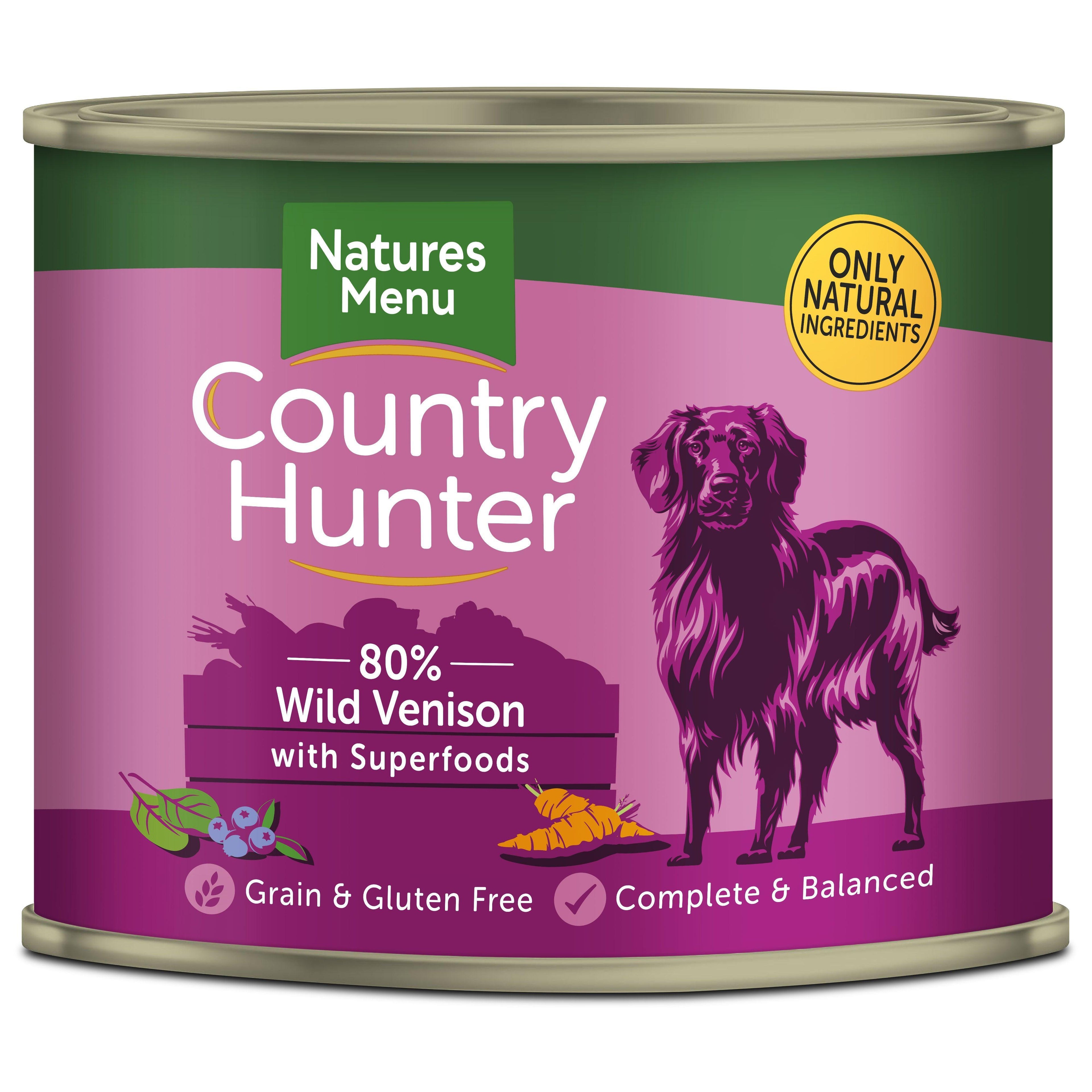 Natures Menu Country Hunter Dog Tins Venis 600g