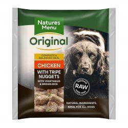 Natures Menu Original Chicken with Tripe Nuggets with Vegetables & Brown Rice, 1kg