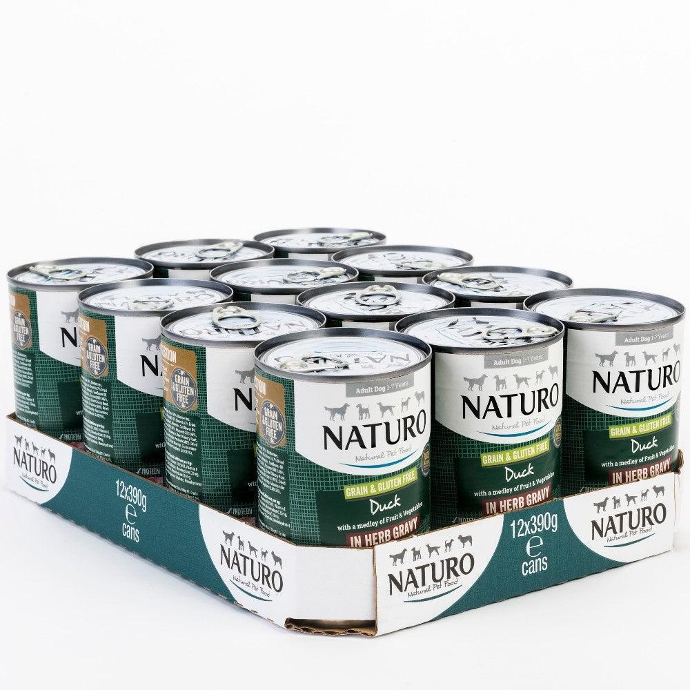 Naturo Adult Grain & Gluten Free Duck in Herb Gravy Tins 390g
