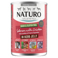 Naturo Adult Grain & Gluten Free Salmon with Chicken in Herb Jelly Tin 390g