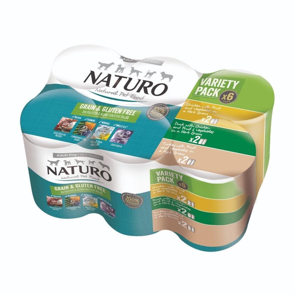 Naturo Adult Grain & Gluten Free Variety in Herb Gravy Tins 390g