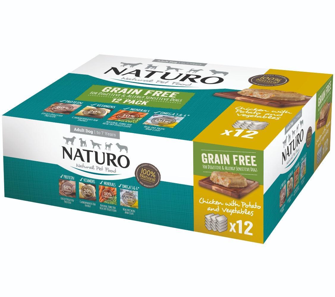 Naturo Adult Grain Free Chicken with Potato & Veg Trays 400g