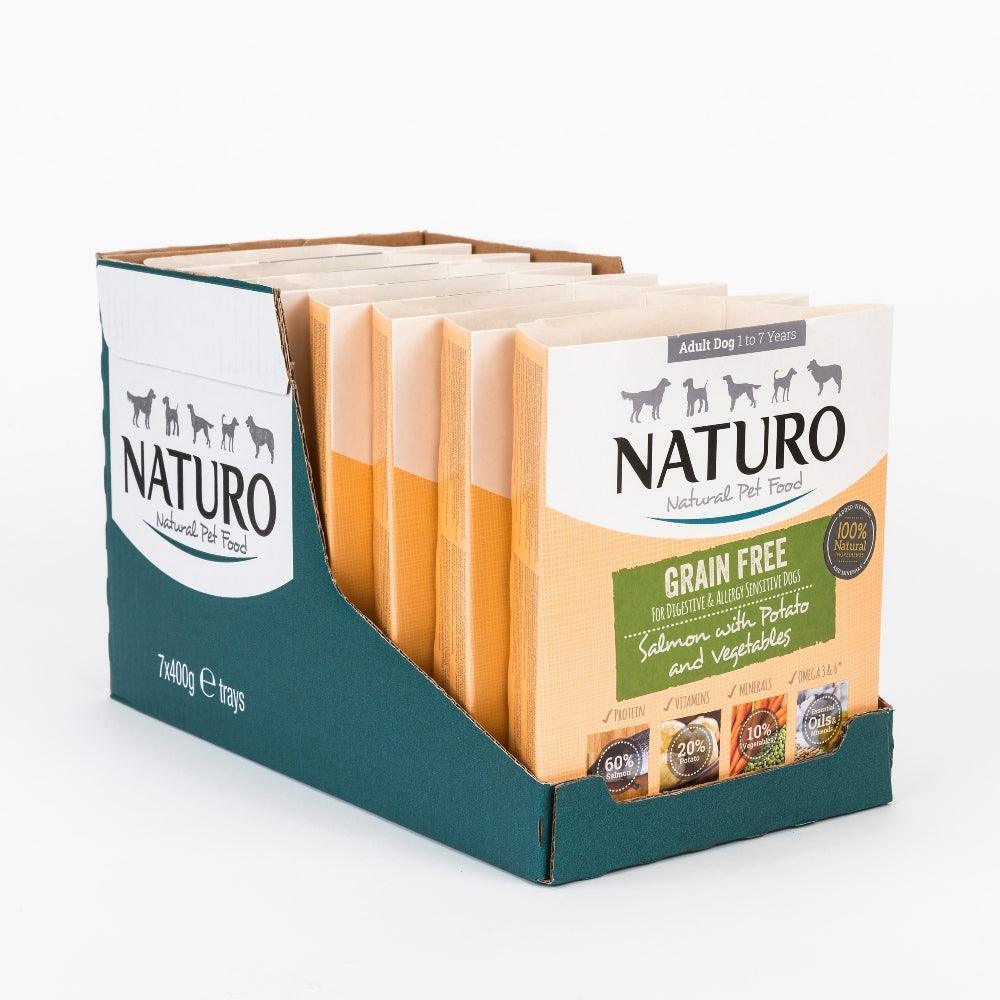 Naturo Adult Grain Free Salmon with Potato & Veg Tray 400g