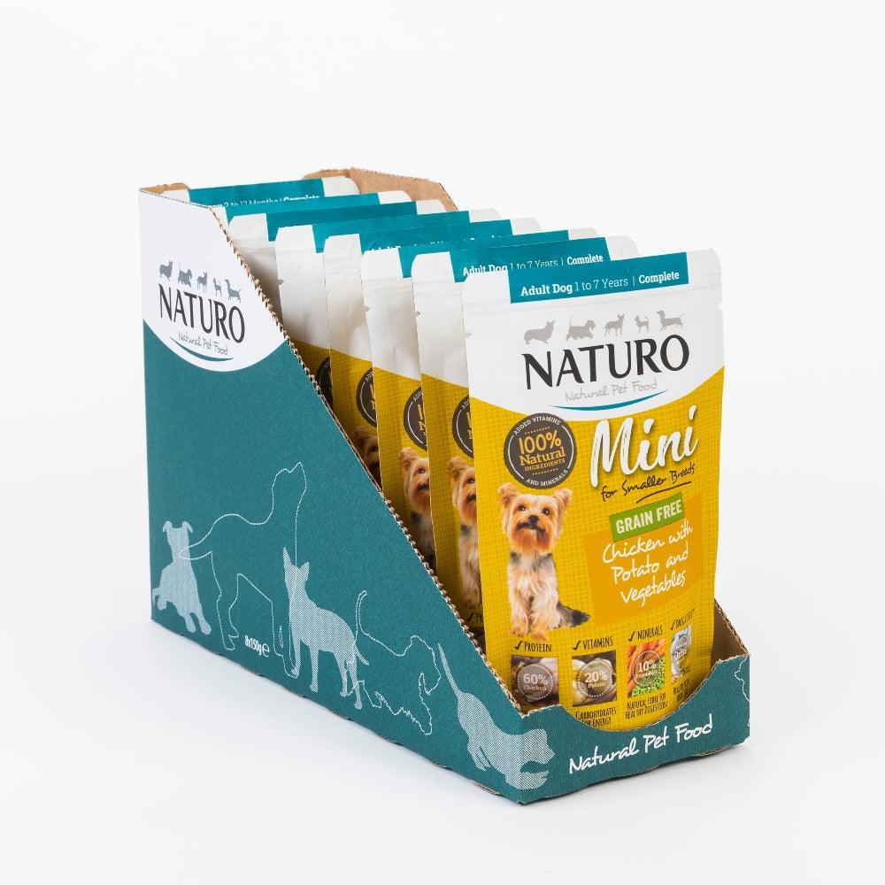 Naturo Adult Mini Grain Free Chicken with Potato & Veg Pouches 150g