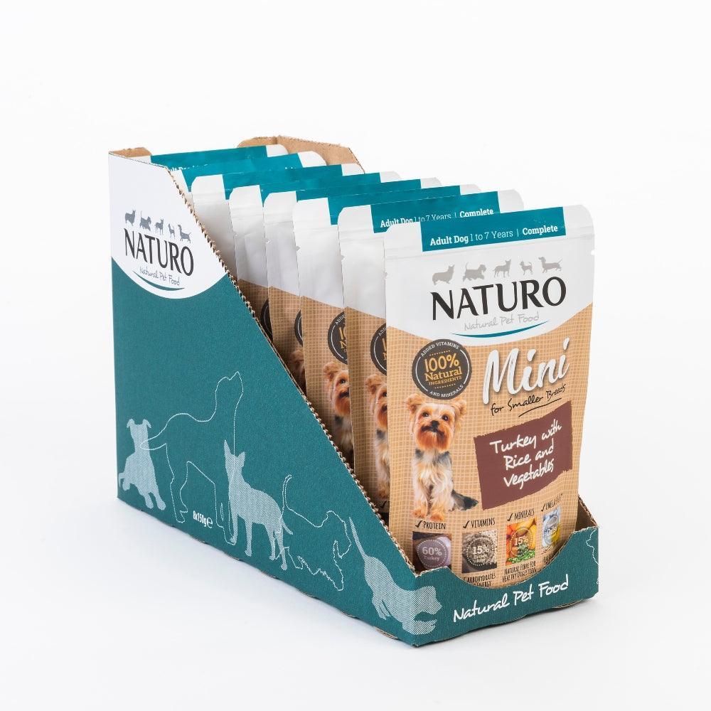 Naturo Adult Mini Turkey with Rice & Veg Pouches 150g