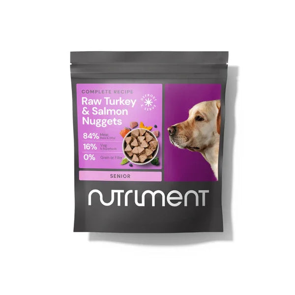 Nutriment Raw Turkey & Salmon Nuggets for Senior Dogs 1kg