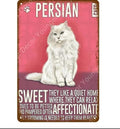 Persian Cat Tin Sign