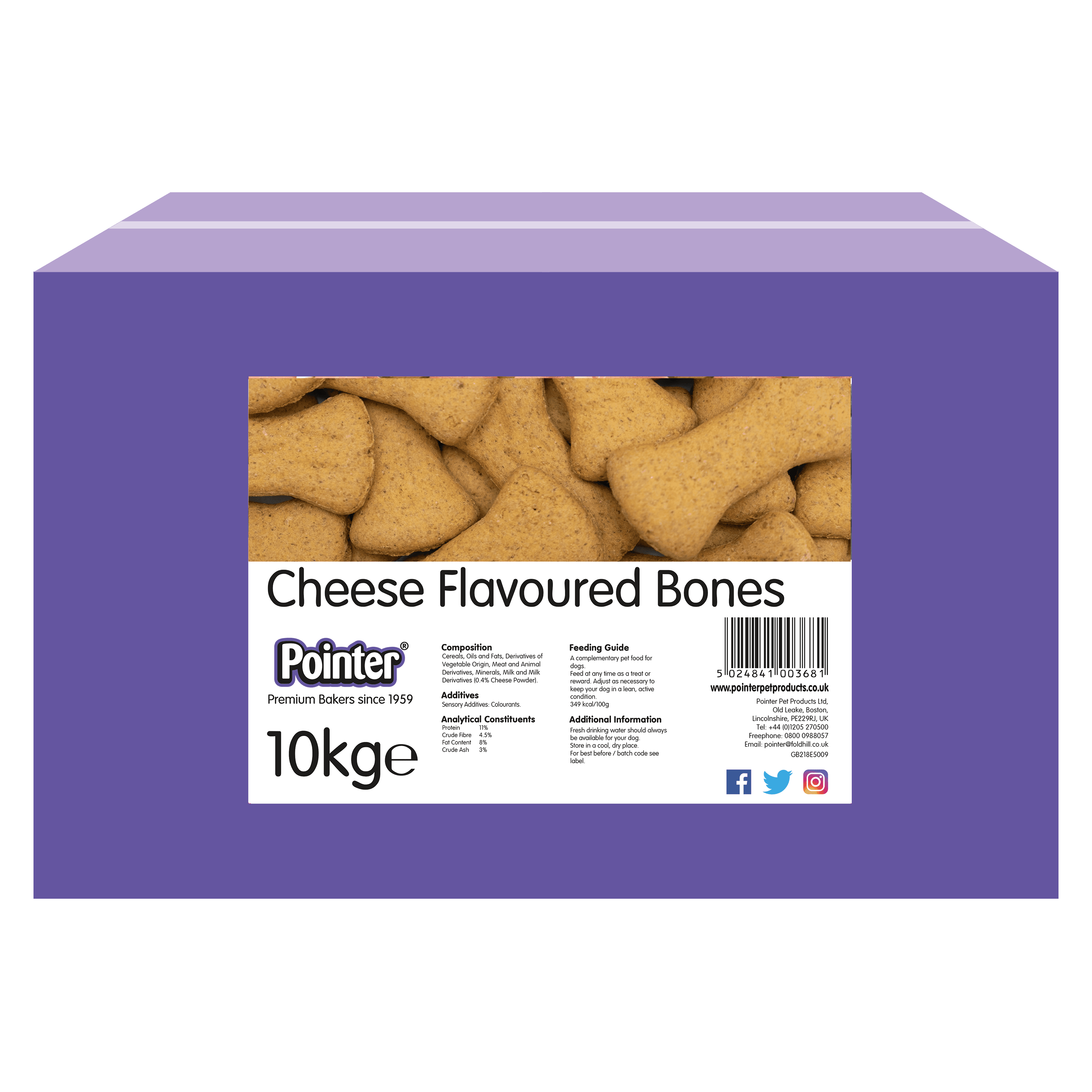Pointer Cheese Flavoured Bones 10kg