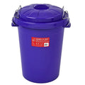Red Gorilla Bin with Clip Lid Purple 80 litre