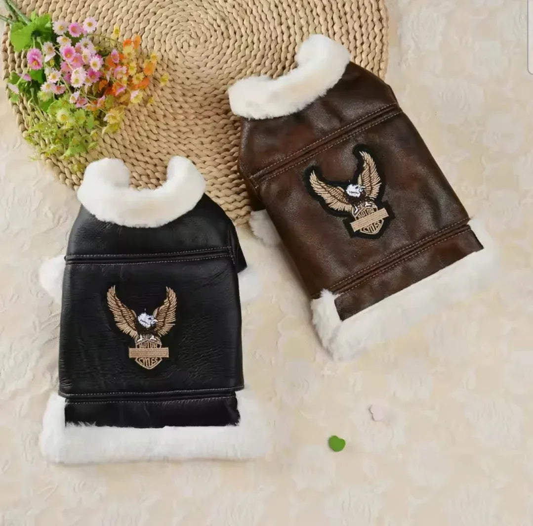 Screaming Eagle Leather Dog Jacket