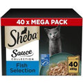 SHEBA Sauce Collection Adult Cat Food Fish Selection 40 Pack