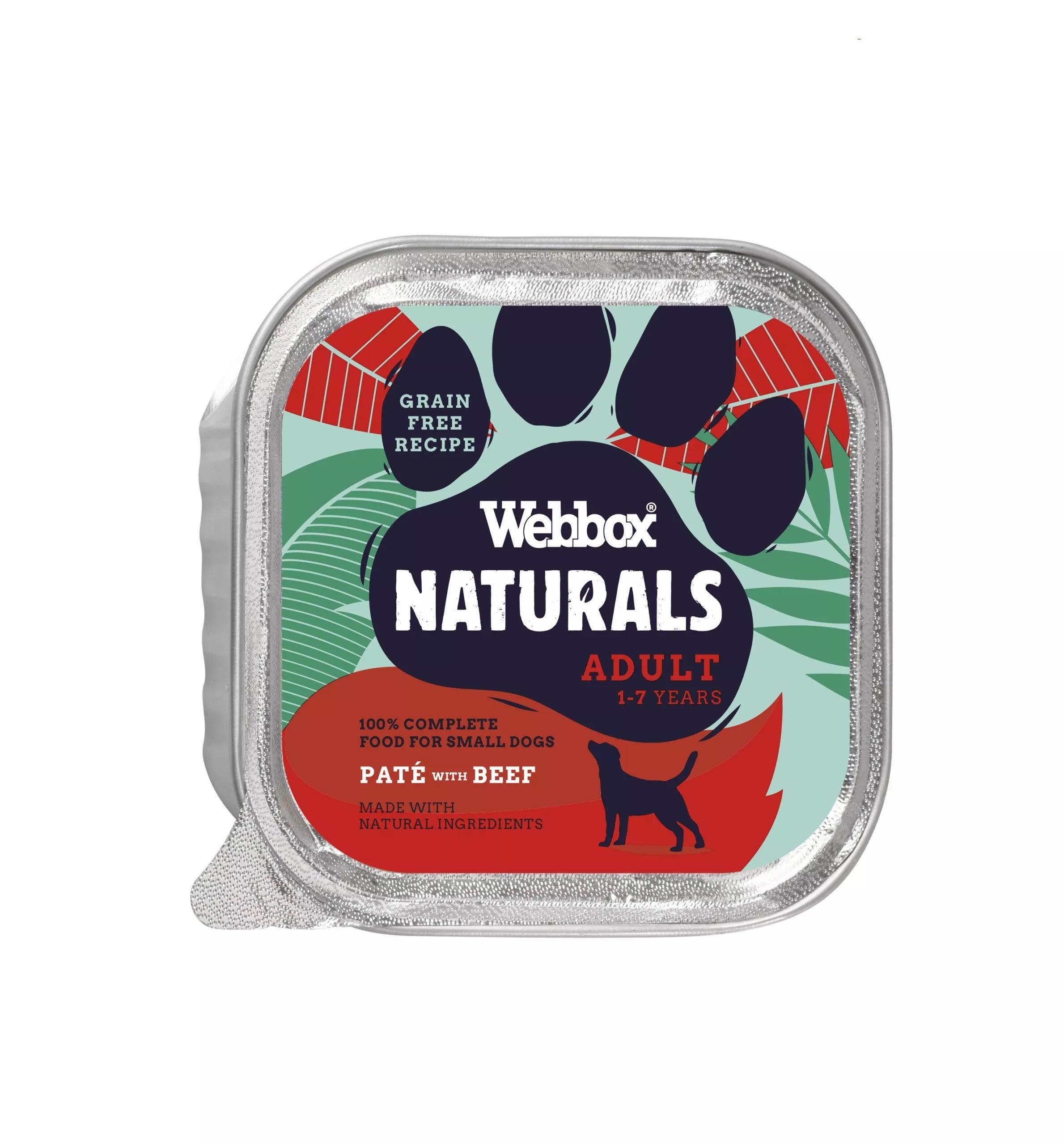 Webbox Natural Dog Adult Beef Pate 150g
