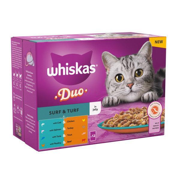 Whiskas Adult 1+ Duo Surf & Turf in Jelly 12x85g