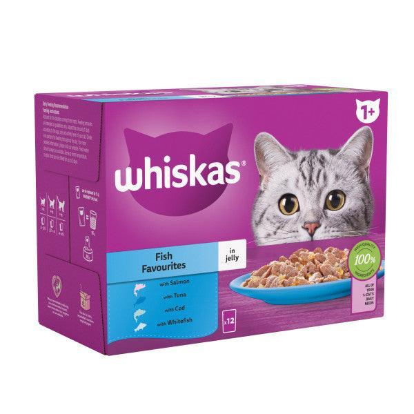 Whiskas Adult 1+ Fish Favourites in Jelly Pouches 12x85g