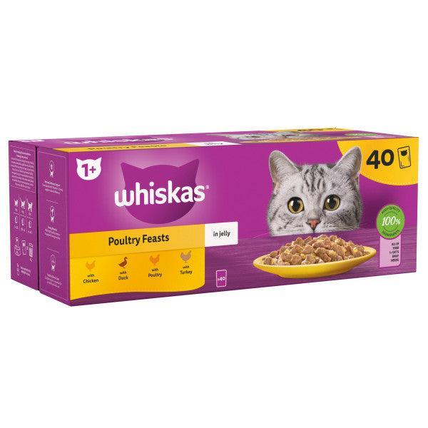 Whiskas Adult 1+ Poultry Feasts in Jelly Pouches 85g