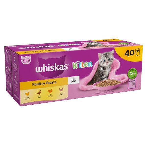 Whiskas Kitten 2-12 month Poultry Feasts in Jelly 85g